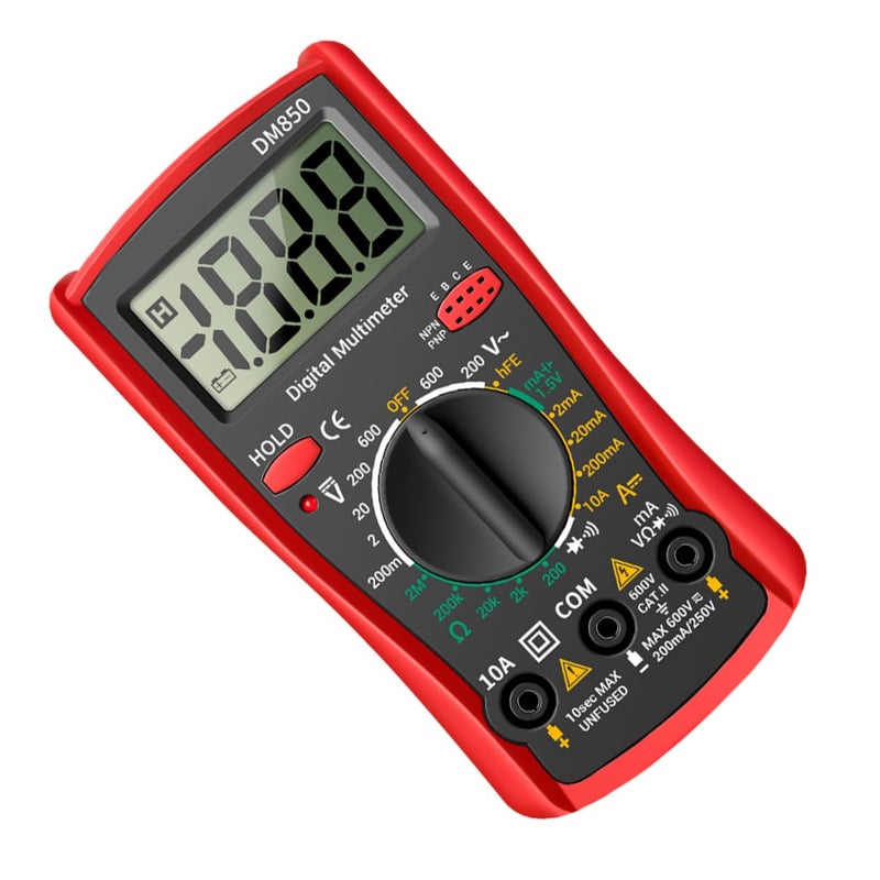 Auto Ranging Digital Multimeter with Voltage Diode Measurement High Definition Display and Kickstand - Image 1